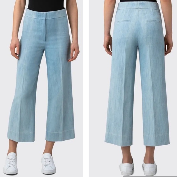 Akris Punto Chieko Wide Leg Denim Pants - Picture 1 of 9